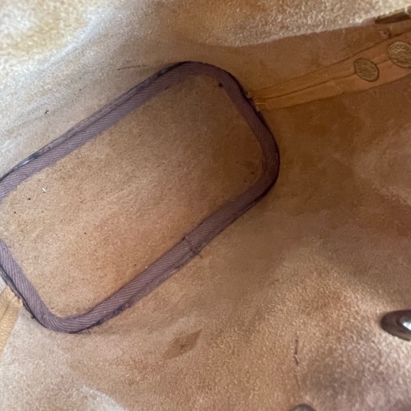 Dooney and Bourke AWL leather Palomino Yellow mini drawstring bucket bag purse - Picture 16 of 16